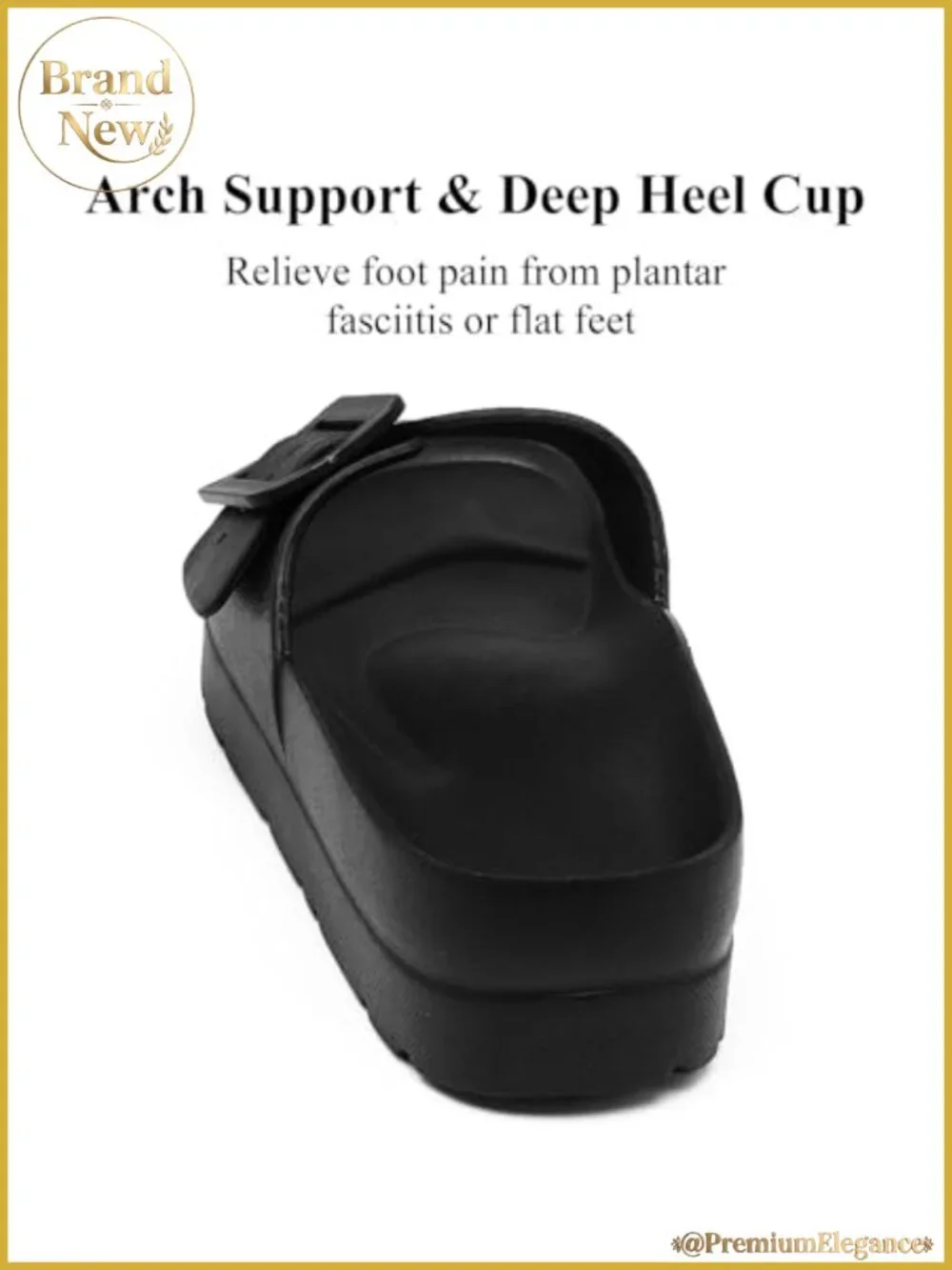 Platform Sandals Arch Support Adjustable Buckle Slide EVA Women